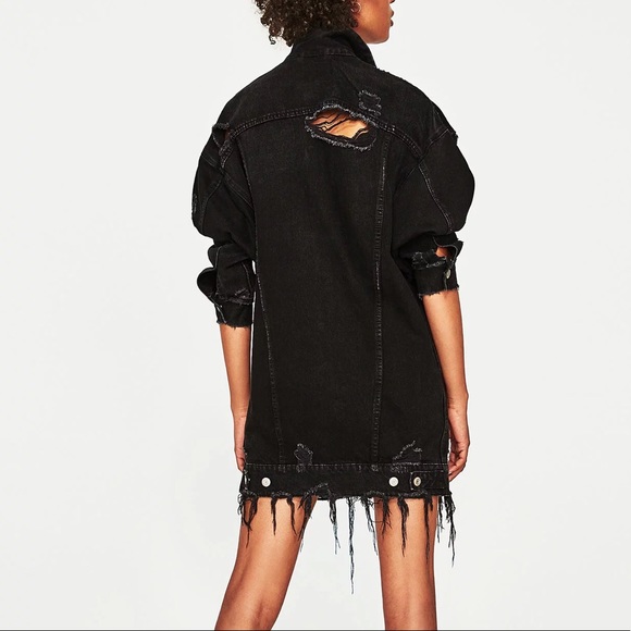 Zara Longline Denim Jacket - Picture 9 of 10